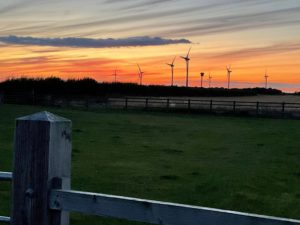 sunset over yew tree farm